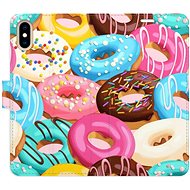 iSaprio flip pouzdro Donuts Pattern 02 pro iPhone X/XS - Phone Cover