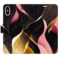 iSaprio flip pouzdro Gold Pink Marble 02 pro iPhone X/XS - Phone Cover