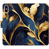 iSaprio flip pouzdro GoldBlue pro iPhone X/XS - Phone Cover
