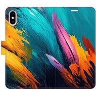 iSaprio flip case Orange Paint 02 for iPhone X/XS - Phone Cover