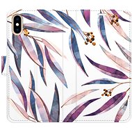iSaprio flip pouzdro Ornamental Leaves pro iPhone X/XS - Phone Cover