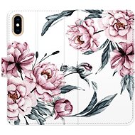 iSaprio flip pouzdro Pink Flowers pro iPhone X/XS - Phone Cover