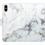 iSaprio flip pouzdro SilverMarble 15 pro iPhone X/XS - Phone Cover