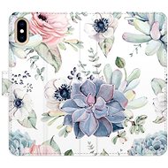 iSaprio flip pouzdro Succulents pro iPhone X/XS - Phone Cover