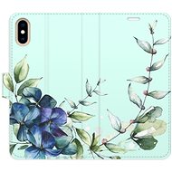iSaprio flip pouzdro Blue Flowers pro iPhone X/XS - Phone Cover