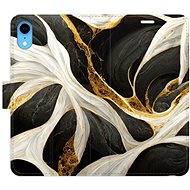 iSaprio flip case BlackGold Marble for iPhone XR - Phone Cover