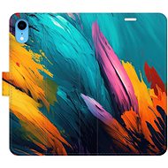 iSaprio flip case Orange Paint 02 for iPhone XR - Phone Cover