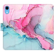 iSaprio flip pouzdro PinkBlue Marble pro iPhone XR - Phone Cover