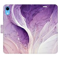 iSaprio flip pouzdro Purple Paint pro iPhone XR - Phone Cover