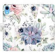 iSaprio flip pouzdro Succulents pro iPhone XR - Phone Cover