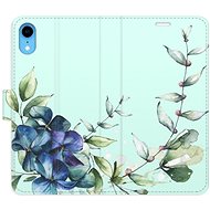 iSaprio flip case Blue Flowers for iPhone XR - Phone Cover