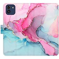 iSaprio flip pouzdro PinkBlue Marble pro Samsung Galaxy A03 - Phone Cover