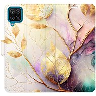 iSaprio flip case Gold Leaves 02 for Samsung Galaxy A12 - Phone Cover