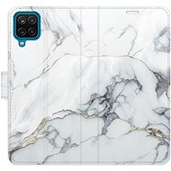 iSaprio flip pouzdro SilverMarble 15 pro Samsung Galaxy A12 - Phone Cover