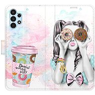 iSaprio flip pouzdro Donut Worry Girl pro Samsung Galaxy A13 / A13 5G - Phone Cover