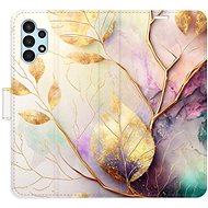 iSaprio flip pouzdro Gold Leaves 02 pro Samsung Galaxy A13 / A13 5G - Phone Cover