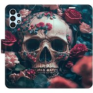 iSaprio flip pouzdro Skull in Roses 02 pro Samsung Galaxy A13 / A13 5G - Phone Cover