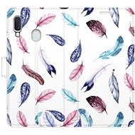 iSaprio flip pouzdro Colorful Feathers pro Samsung Galaxy A20e - Phone Cover