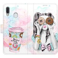 iSaprio flip pouzdro Donut Worry Girl pro Samsung Galaxy A20e - Phone Cover
