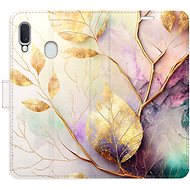 iSaprio flip pouzdro Gold Leaves 02 pro Samsung Galaxy A20e - Phone Cover