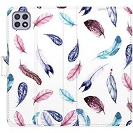 iSaprio flip case Colorful Feathers for Samsung Galaxy A22 5G - Phone Cover