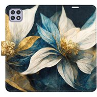 iSaprio flip pouzdro Gold Flowers pro Samsung Galaxy A22 5G - Phone Cover