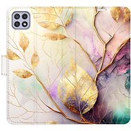 iSaprio flip case Gold Leaves 02 for Samsung Galaxy A22 5G - Phone Cover