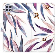 iSaprio flip pouzdro Ornamental Leaves pro Samsung Galaxy A22 5G - Phone Cover