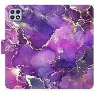 iSaprio flip case Purple Marble for Samsung Galaxy A22 5G - Phone Cover