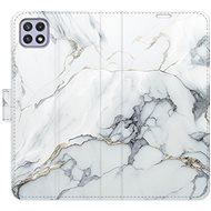 iSaprio flip pouzdro SilverMarble 15 pro Samsung Galaxy A22 5G - Phone Cover