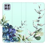 iSaprio flip case Blue Flowers for Samsung Galaxy A22 5G - Phone Cover