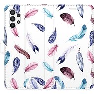 iSaprio flip pouzdro Colorful Feathers pro Samsung Galaxy A32 - Phone Cover