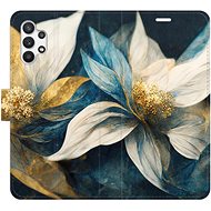 iSaprio flip pouzdro Gold Flowers pro Samsung Galaxy A32 - Phone Cover