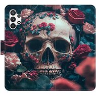 iSaprio flip pouzdro Skull in Roses 02 pro Samsung Galaxy A32 - Phone Cover
