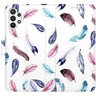 iSaprio flip pouzdro Colorful Feathers pro Samsung Galaxy A32 5G - Phone Cover