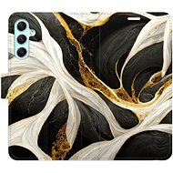 iSaprio flip pouzdro BlackGold Marble pro Samsung Galaxy A34 5G - Phone Cover