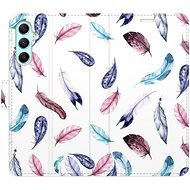 iSaprio flip pouzdro Colorful Feathers pro Samsung Galaxy A34 5G - Phone Cover
