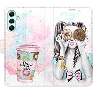 iSaprio flip pouzdro Donut Worry Girl pro Samsung Galaxy A34 5G - Phone Cover