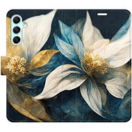 iSaprio flip pouzdro Gold Flowers pro Samsung Galaxy A34 5G - Phone Cover