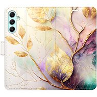 iSaprio flip case Gold Leaves 02 for Samsung Galaxy A34 5G - Phone Cover