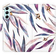 iSaprio flip pouzdro Ornamental Leaves pro Samsung Galaxy A34 5G - Phone Cover