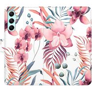 iSaprio flip pouzdro Pink Flowers 02 pro Samsung Galaxy A34 5G - Phone Cover