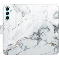 iSaprio flip pouzdro SilverMarble 15 pro Samsung Galaxy A34 5G - Phone Cover