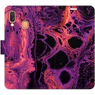 iSaprio flip pouzdro Abstract Dark 02 pro Samsung Galaxy A40 - Phone Cover