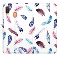 iSaprio flip case Colorful Feathers for Samsung Galaxy A40 - Phone Cover