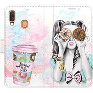 iSaprio flip pouzdro Donut Worry Girl pro Samsung Galaxy A40 - Phone Cover
