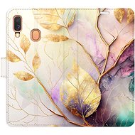 iSaprio flip pouzdro Gold Leaves 02 pro Samsung Galaxy A40 - Phone Cover