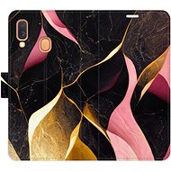 iSaprio flip pouzdro Gold Pink Marble 02 pro Samsung Galaxy A40 - Phone Cover