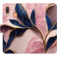 iSaprio flip pouzdro Pink Leaves pro Samsung Galaxy A40 - Phone Cover