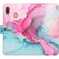 iSaprio flip pouzdro PinkBlue Marble pro Samsung Galaxy A40 - Phone Cover